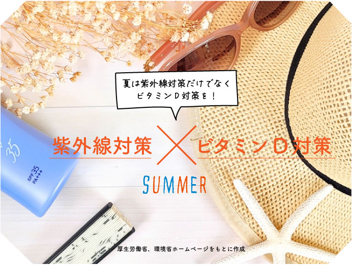 夏は紫外線対策だけでなくビタミンD対策を！ | 株式会社えがお公式通販